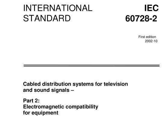 IEC 60728-2:2002 pdf download