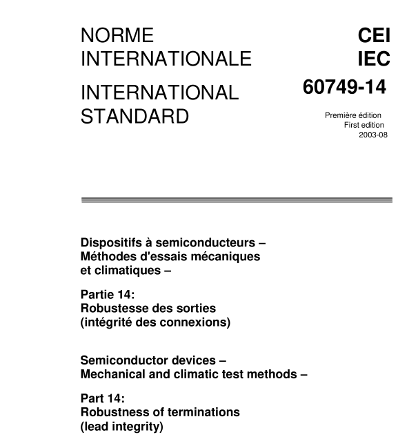 IEC 60749-14:2003 pdf download