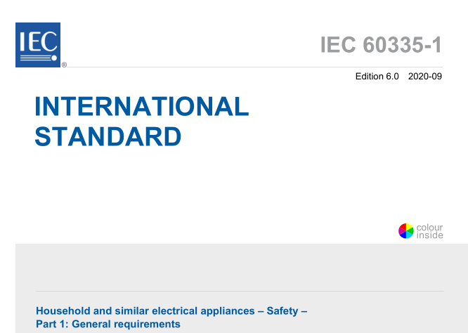 IEC 60335-1:2020 pdf download