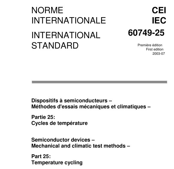 IEC 60749-25:2003 pdf download