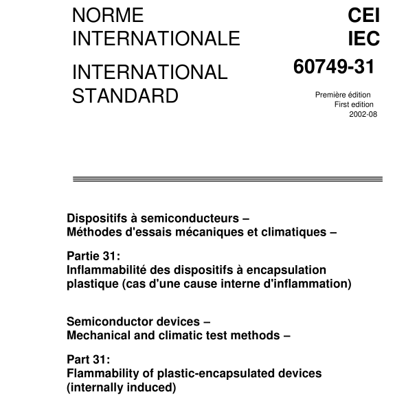IEC 60749-31:2002 pdf download