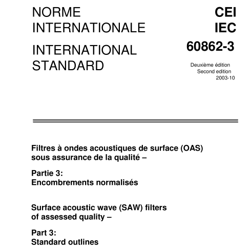 IEC 60862-3:2003 pdf download