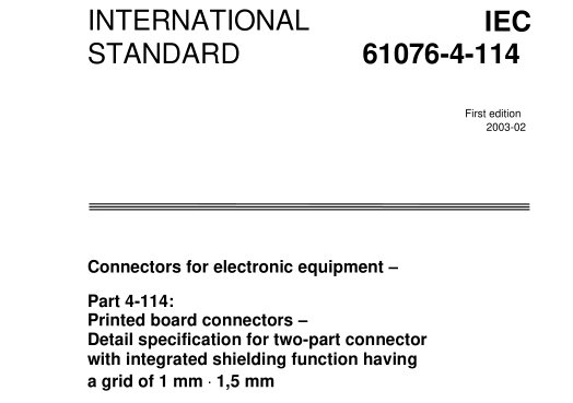 IEC 61076-4-114:2003 pdf download