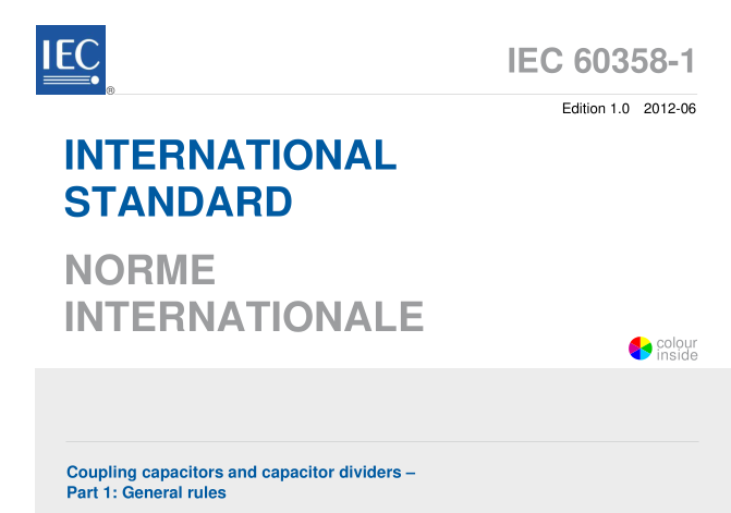 IEC 60358-1:2012 pdf download