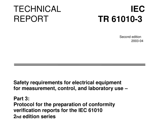 IEC TR 61010-3:2003 pdf download