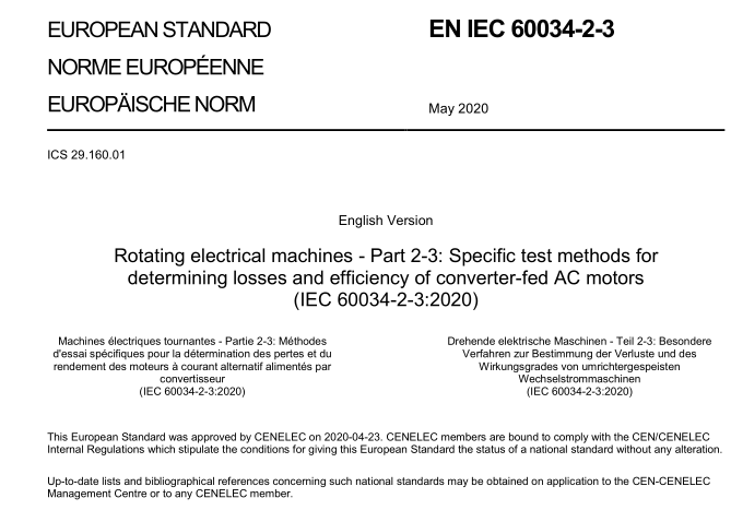 EN IEC 60034-2-3:2020 pdf download