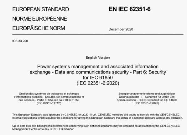 EN IEC 62351-6:2020 pdf download
