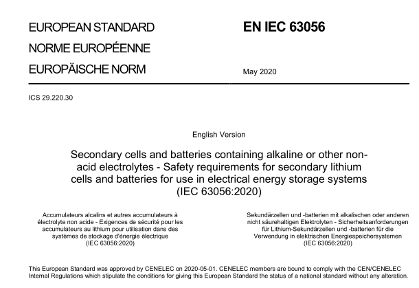 EN IEC 63056:2020 pdf download
