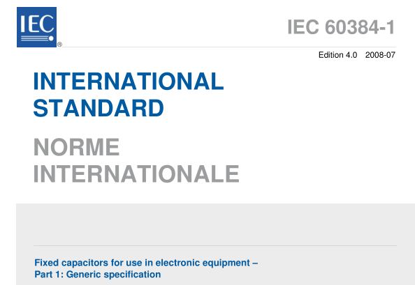 IEC 60384-1:2008 pdf download