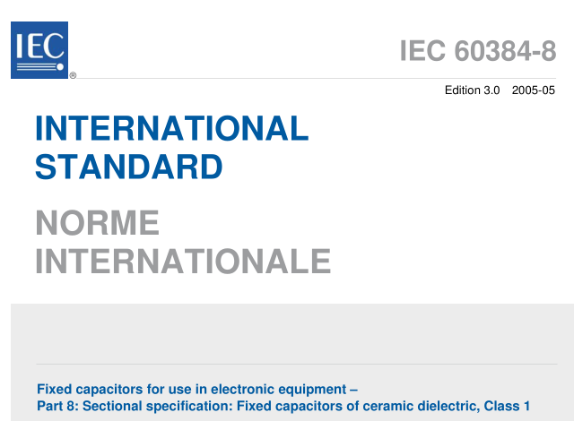 IEC 60384-8:2005 pdf download