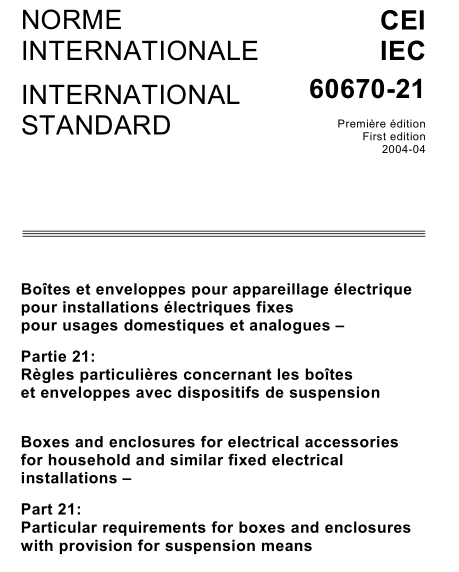 IEC 60670-21:2004 pdf download