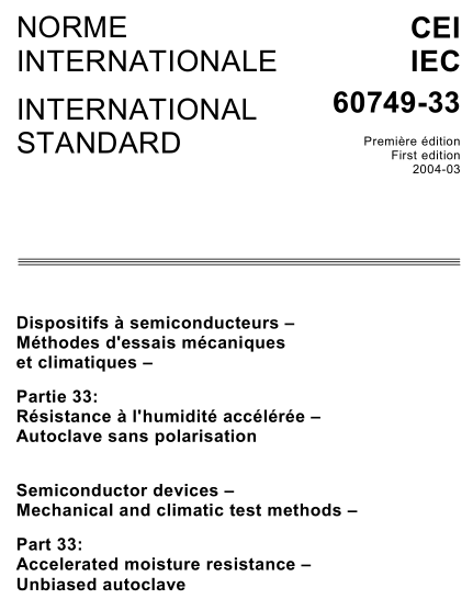 IEC 60749-33:2004 pdf download