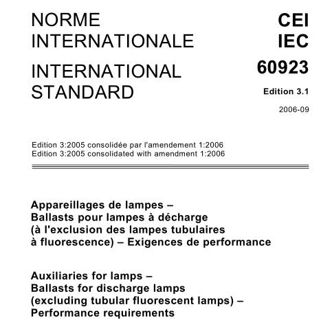 IEC 60923:2006 pdf download