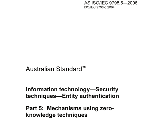 AS ISO IEC 9798.5:2006 pdf download