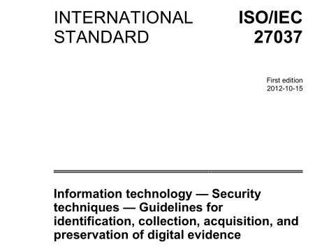 IEC 27037:2012 pdf download