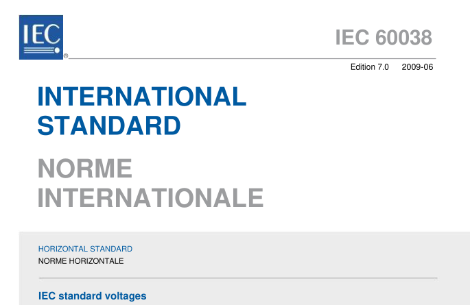 IEC 60038:2009 pdf download