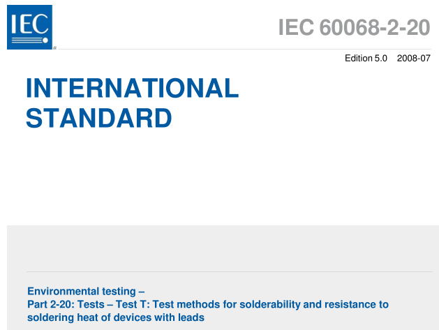 IEC 60068-2-20:2008 pdf download