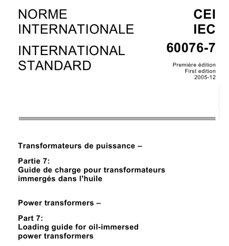 IEC 60076-7:2005 pdf download