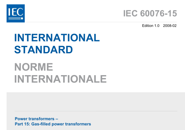 IEC 60076-15:2008 pdf download