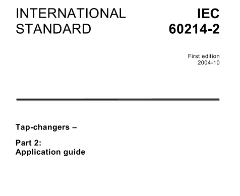IEC 60214-2:2004 pdf download