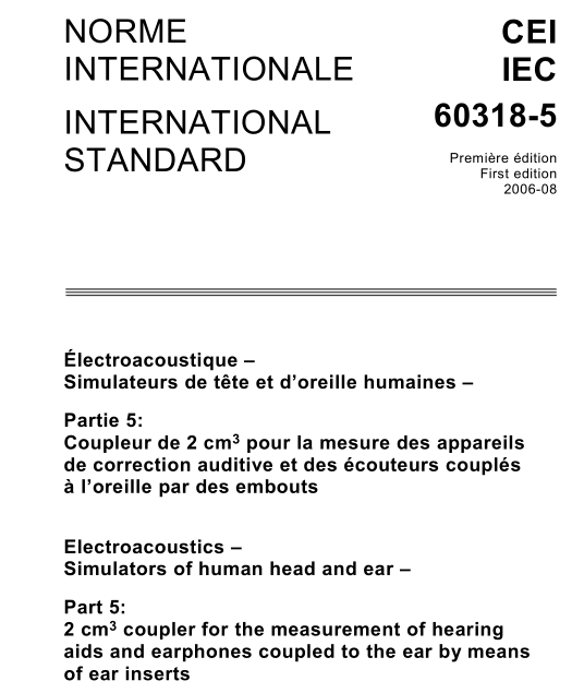 IEC 60318-5:2006 pdf download